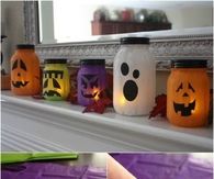 DIY Mason Jar Jack-o-lanterns