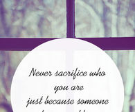 Never sacrifice 