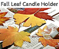 DIY Fall Leaf Candle Holder