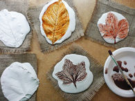 Plaster Leaf Prints