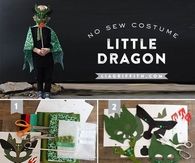 DIY No Sew Halloween Dragon Costume
