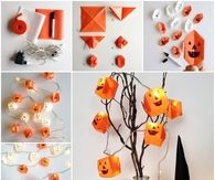DIY Origami Pumpkin Lights