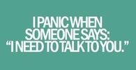 I need to talk to you