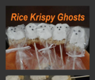 Halloween Rice Krispy Treat Ghosts