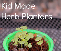 Kid made herb planters