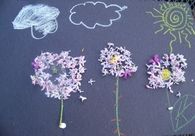 Kids flower art and nature