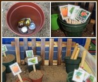Gardening sensory bin