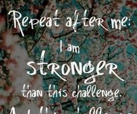 This challenge is making me even stronger