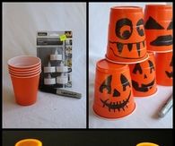 Paper Cup jack O Lanterns