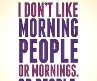 I don't like morning people