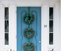 Blue spruce wreath trio