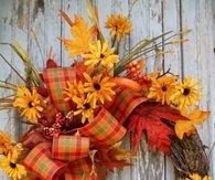 Silk Sunflower Wreath