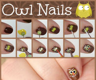 DIY Owl Nails