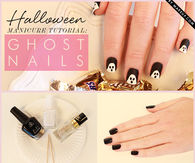 DIY Halloween Ghost Nails