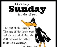 Sunday is a day of rest