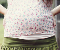 Ruffled belly band