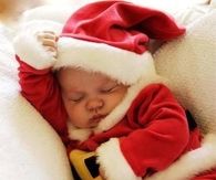 Sleeping santa baby