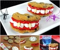 Halloween Draculas Teeth Cookies