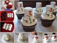 How To Make Snow Men Cupcakes
