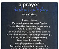 A prayer for when I can't sleep