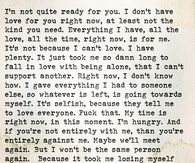 I'm not ready for you