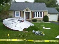 UFO Crash Site Halloween Yard Decoration