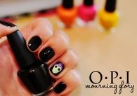 O.P.I Morning Glory Nail Polish with Skull