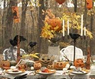 Outdoor Halloween Party Table