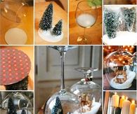 Christmas Light Snow Globes