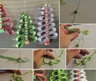 DIY Beads and Ribbon Christmas Tree