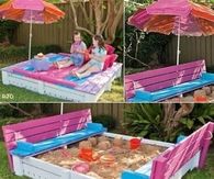 DIY Covered Sandbox with Benches