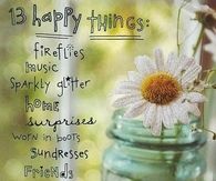 13 happy things