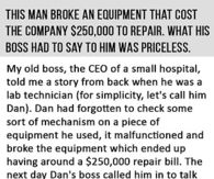 A priceless boss response