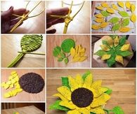 DIY Woven Paper Sunflower Tray