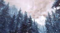 Winter snow flurries