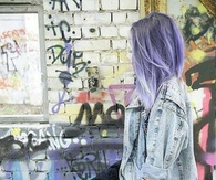Purple Hair and Graffiti