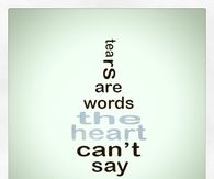Tears are the words the heart can't say