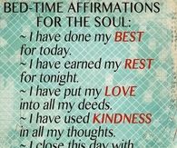 Bed Time Affirmations