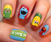 Sesame street nail art