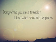 Freedom and happiness