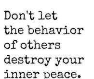 the behavior of others
