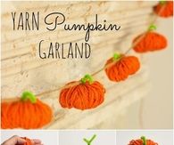 Easy To Make Yarn Pumpkin Garland