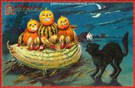 Animated Vintage Halloween Greeting Card