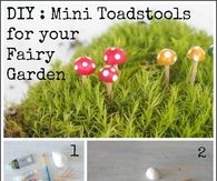 DIY Mini Garden Toadstools