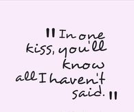in one kiss