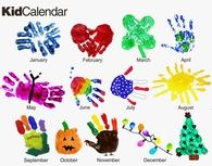 Handprints for Kid Calendar