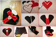 DIY Tuxedo Heart Boxes