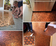 DIY Penny Floor