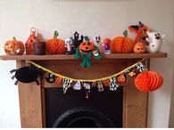 Spooky halloween fireplace