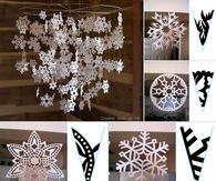 Create your own snowflake mobile